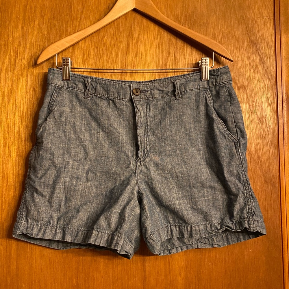 A New Day High Waist Chambray Shorts Size 8